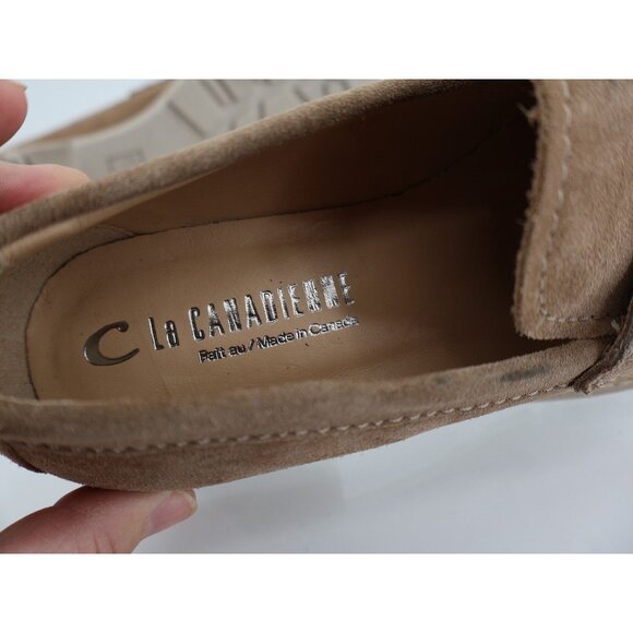 La Canadienne Devin Suede Shearling Penny Loafers Brown Suede Size 7.5 Chunky - Picture 11 of 14